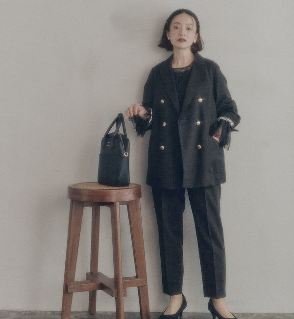  「【Du noir】バックリボンペプラムブラウス+スラックスパンツセット」|その他|