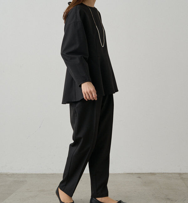  「【Du noir】バックリボンペプラムブラウス+スラックスパンツセット」|その他|