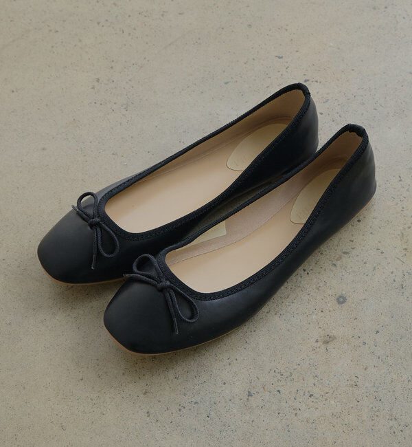  「ラウンドトゥバレエフラットシューズ」|その他|ブラック