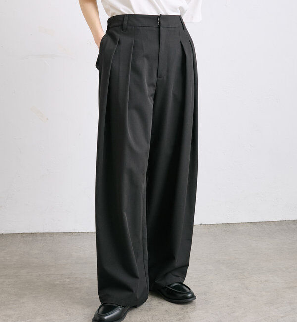  「【リバイバル/WEB限定】ツータックスラックスパンツ」|スラックス|