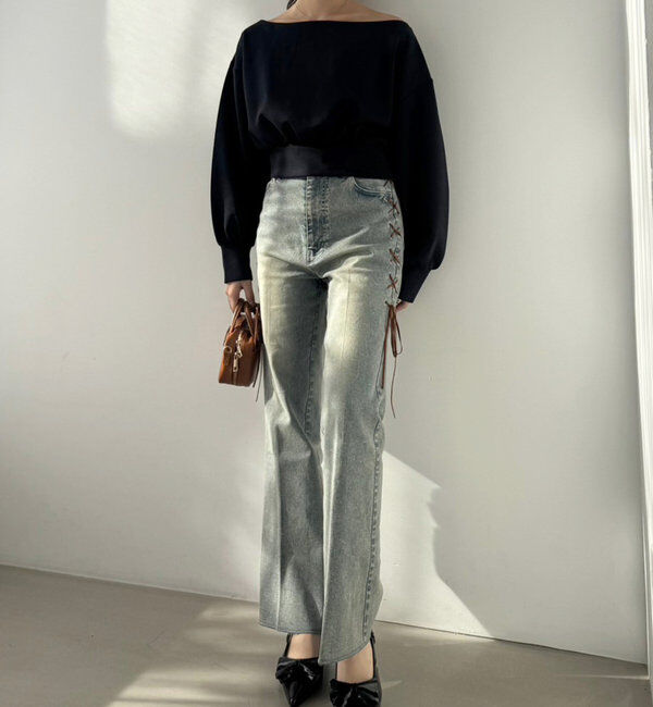  「レースアップデニムパンツ/SM展開」|その他|