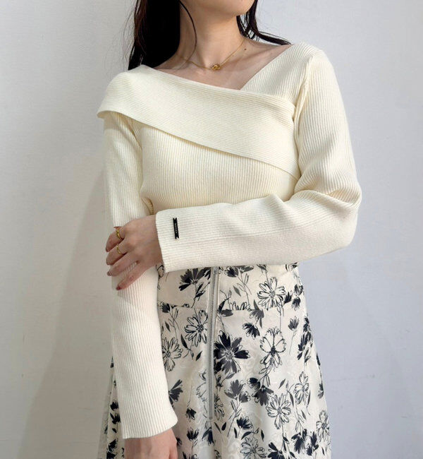  「【カラー豊富】アシンメトリーニット」|ニット・セーター|