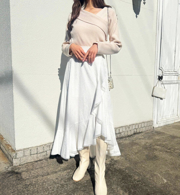  「【カラー豊富】アシンメトリーニット」|ニット・セーター|