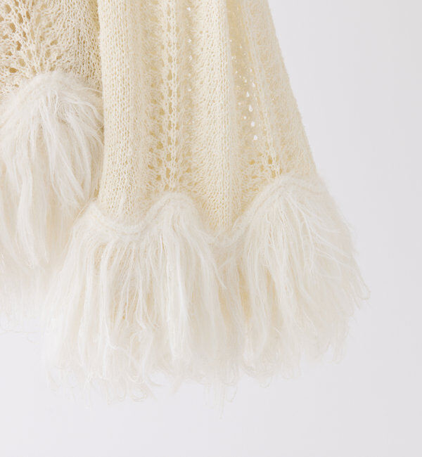  「【1枚で着映え】フリンジニットカーデ」|ニット・セーター|