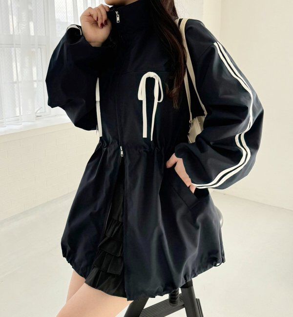  「サイドラインリボンブルゾン」|ダウンベスト・ベスト|