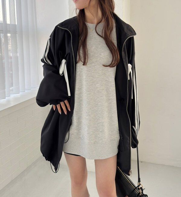  「サイドラインリボンブルゾン」|ダウンベスト・ベスト|