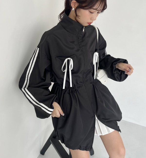  「サイドラインリボンブルゾン」|ダウンベスト・ベスト|