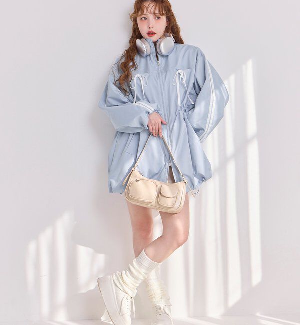  「サイドラインリボンブルゾン」|ダウンベスト・ベスト|