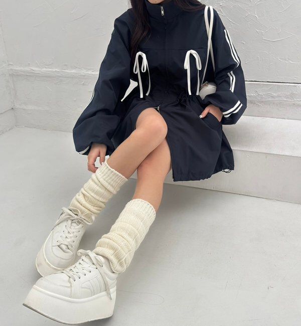  「サイドラインリボンブルゾン」|ダウンベスト・ベスト|