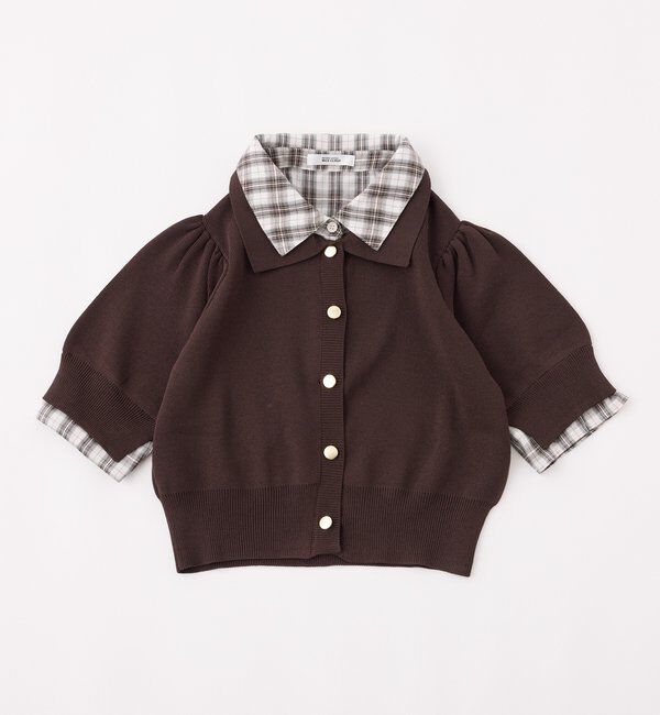  「今期トレンド/重ね襟半袖ニット」|ニット・セーター|