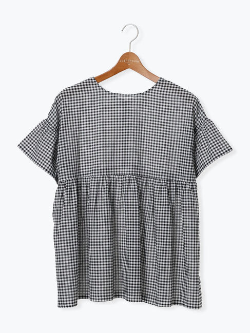 Lugnoncure「無地/柄アソート前後2WAYフリルブラウス」|シャツ・ブラウス|