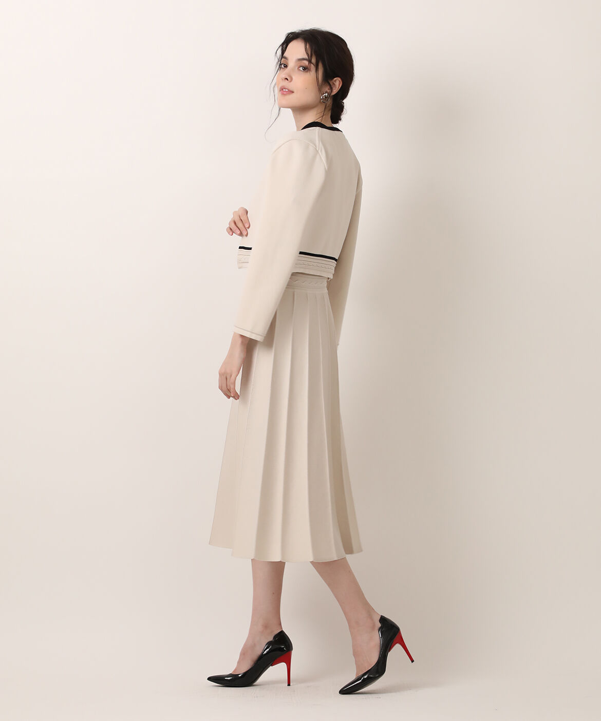 Maglie le cassetto「《M Maglie le cassetto》バイカラーニットワンピース」|ワンピース|