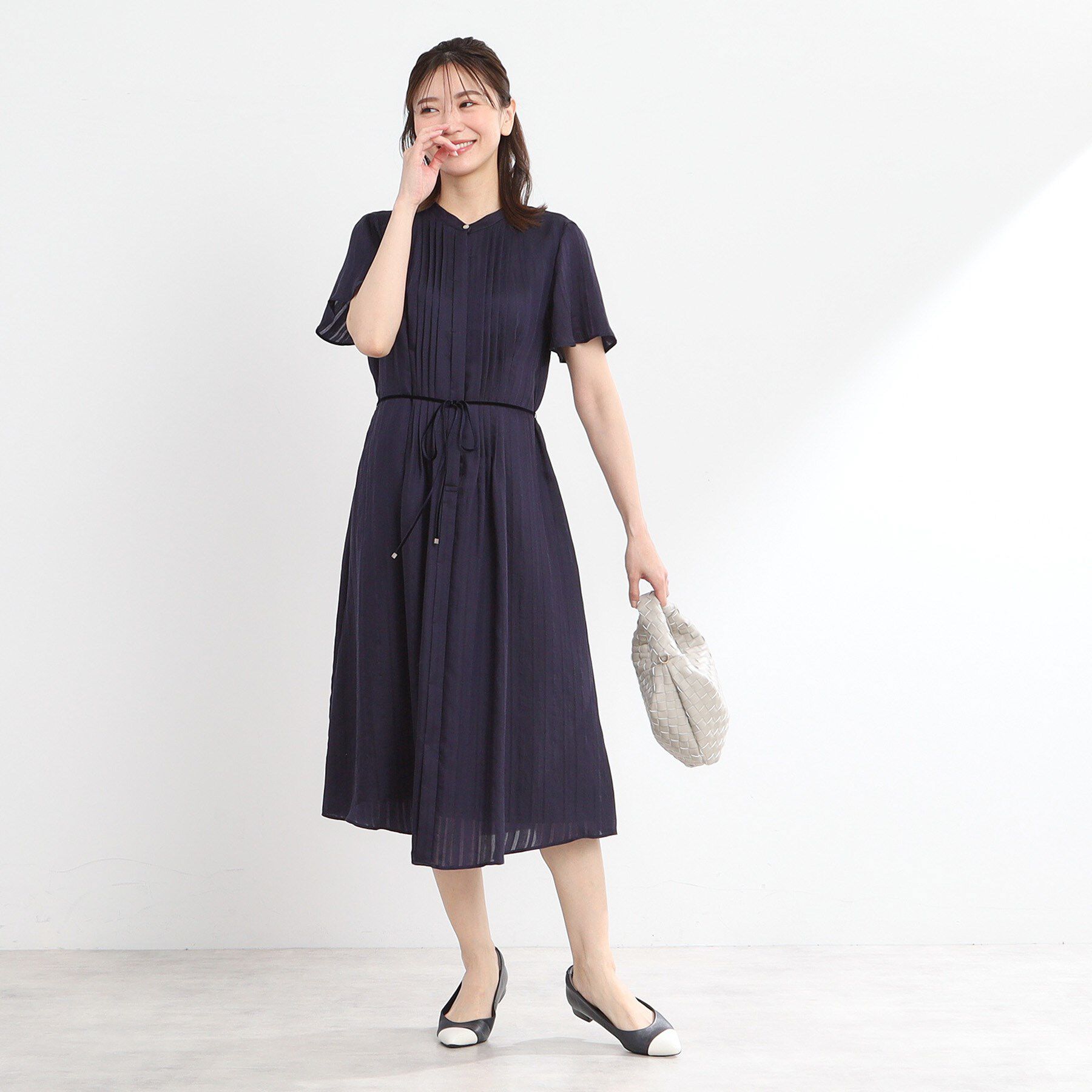 Reflect「【夏SALE／手洗い可】シャドーボーダーワンピース」|ワンピース|