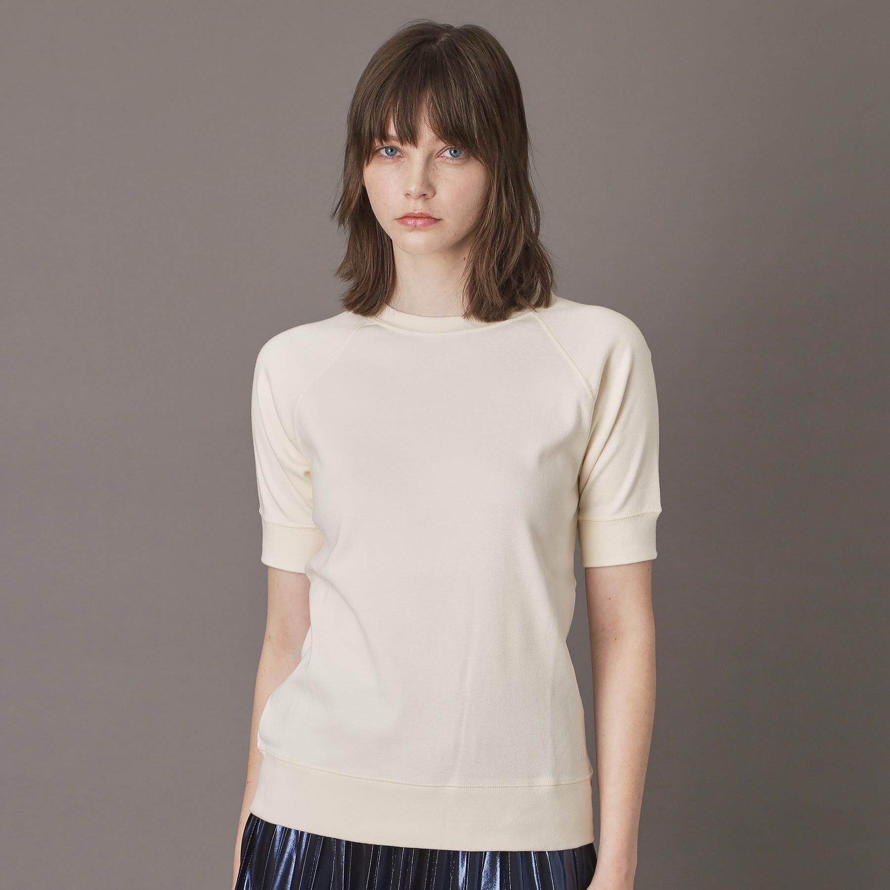 DRESSTERIOR「ラグランハーフスリーブプルオーバー」|Tシャツ・カットソー|アイボリー(004)