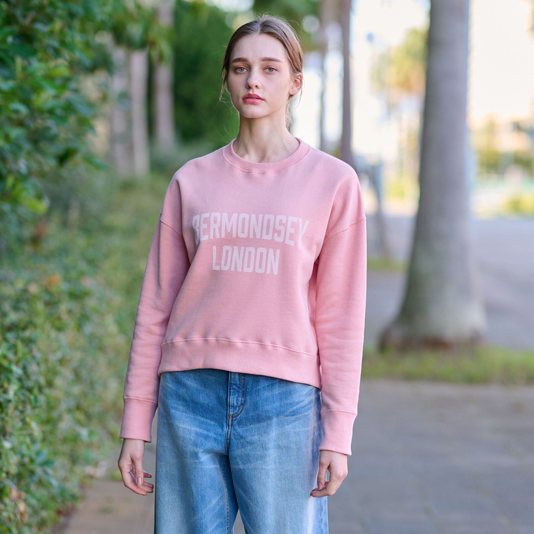 DRESSTERIOR「ヴィンテージロゴスウェット」|パーカー|ライトピンク(070