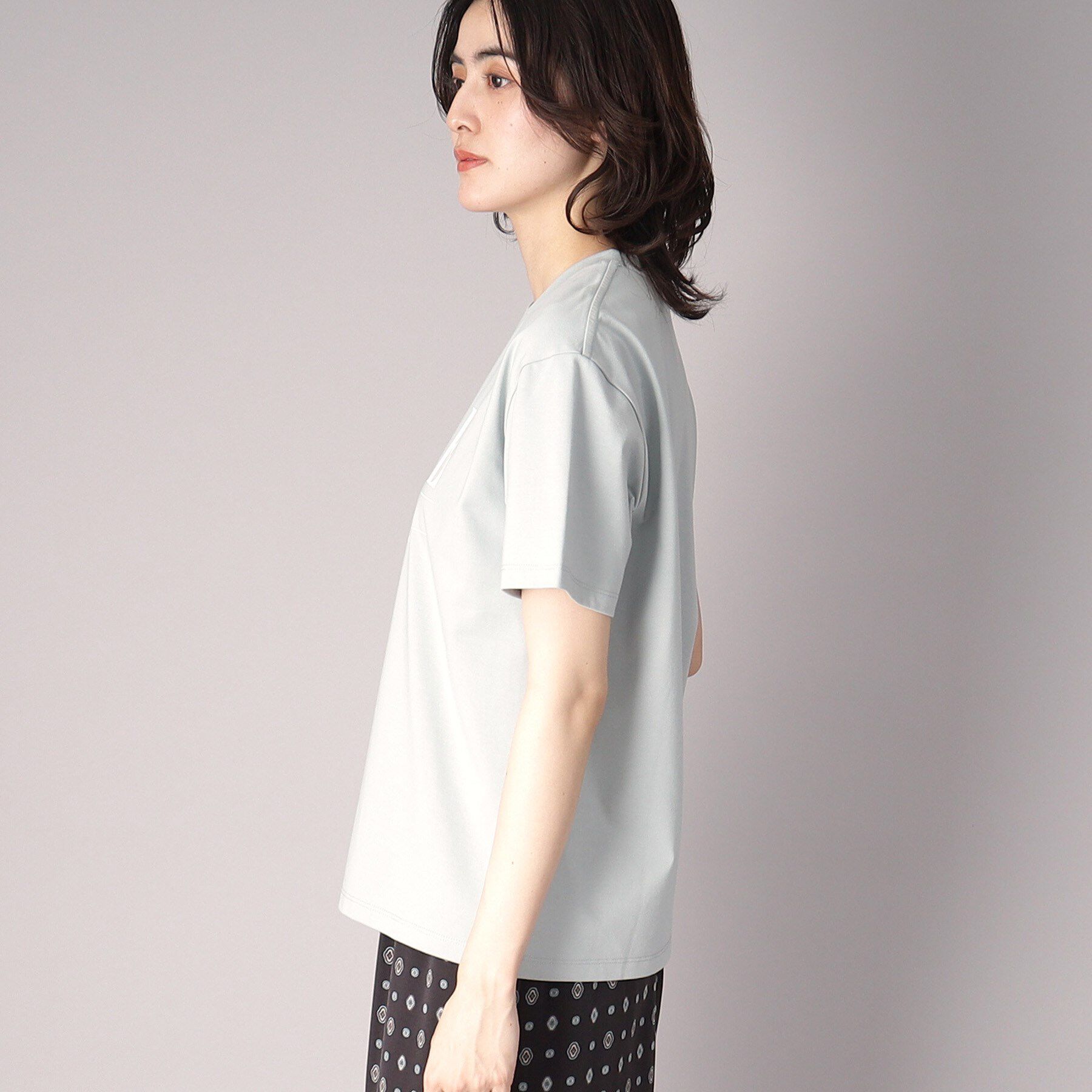 DRESSTERIOR「【接触冷感/UVカット】バックブリーズテックロゴTシャツ」|Tシャツ・カットソー|