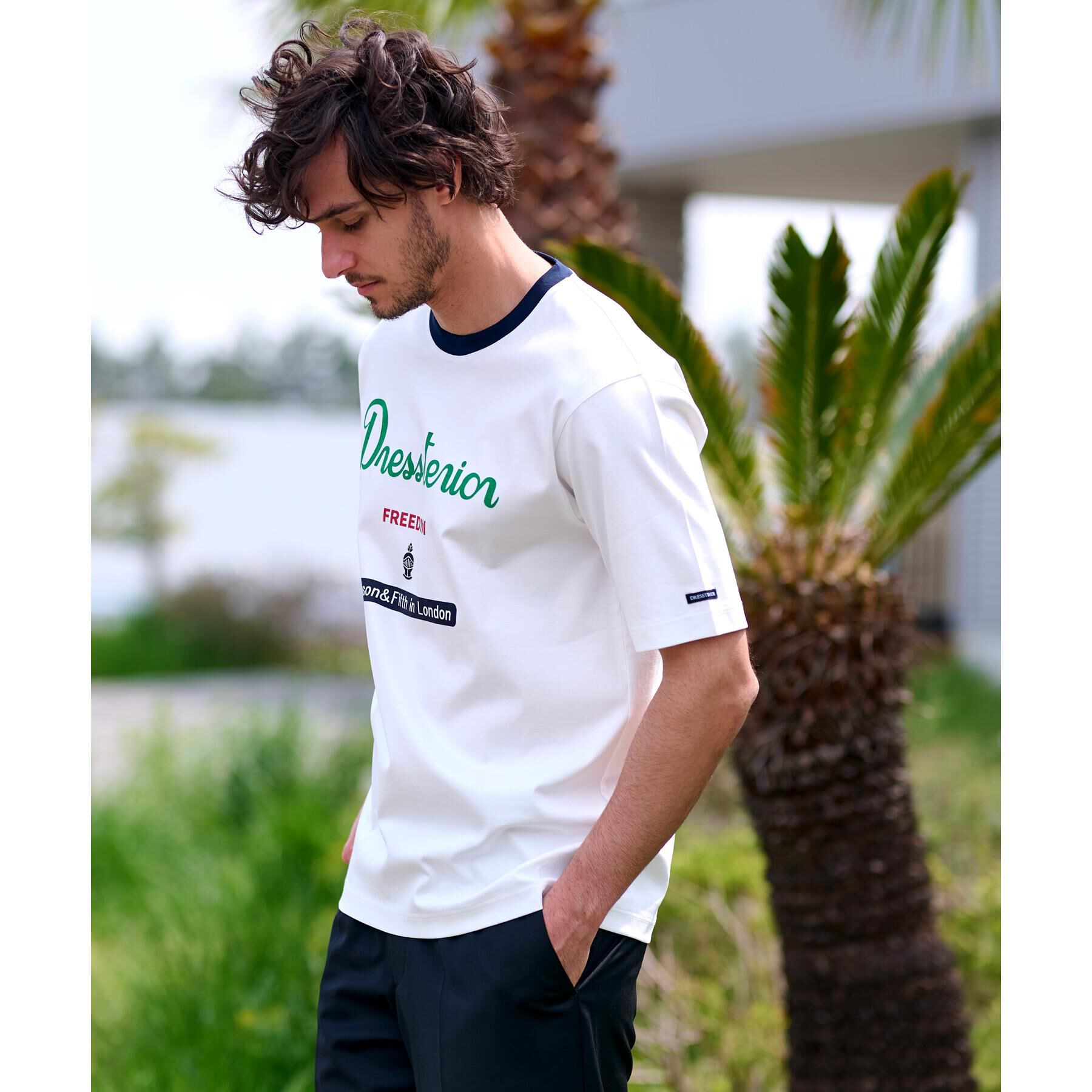 DRESSTERIOR「【接触冷感/抗菌防臭/消臭】ICE CLEAR COTTON ロゴT」|Tシャツ・カットソー|