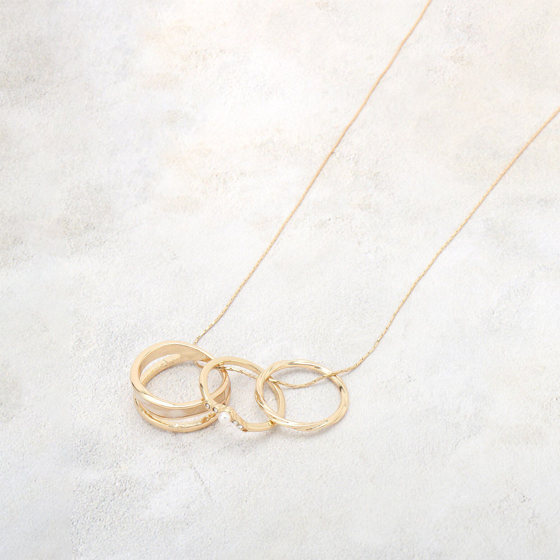 grove「3リングネックレス」|ネックレス|