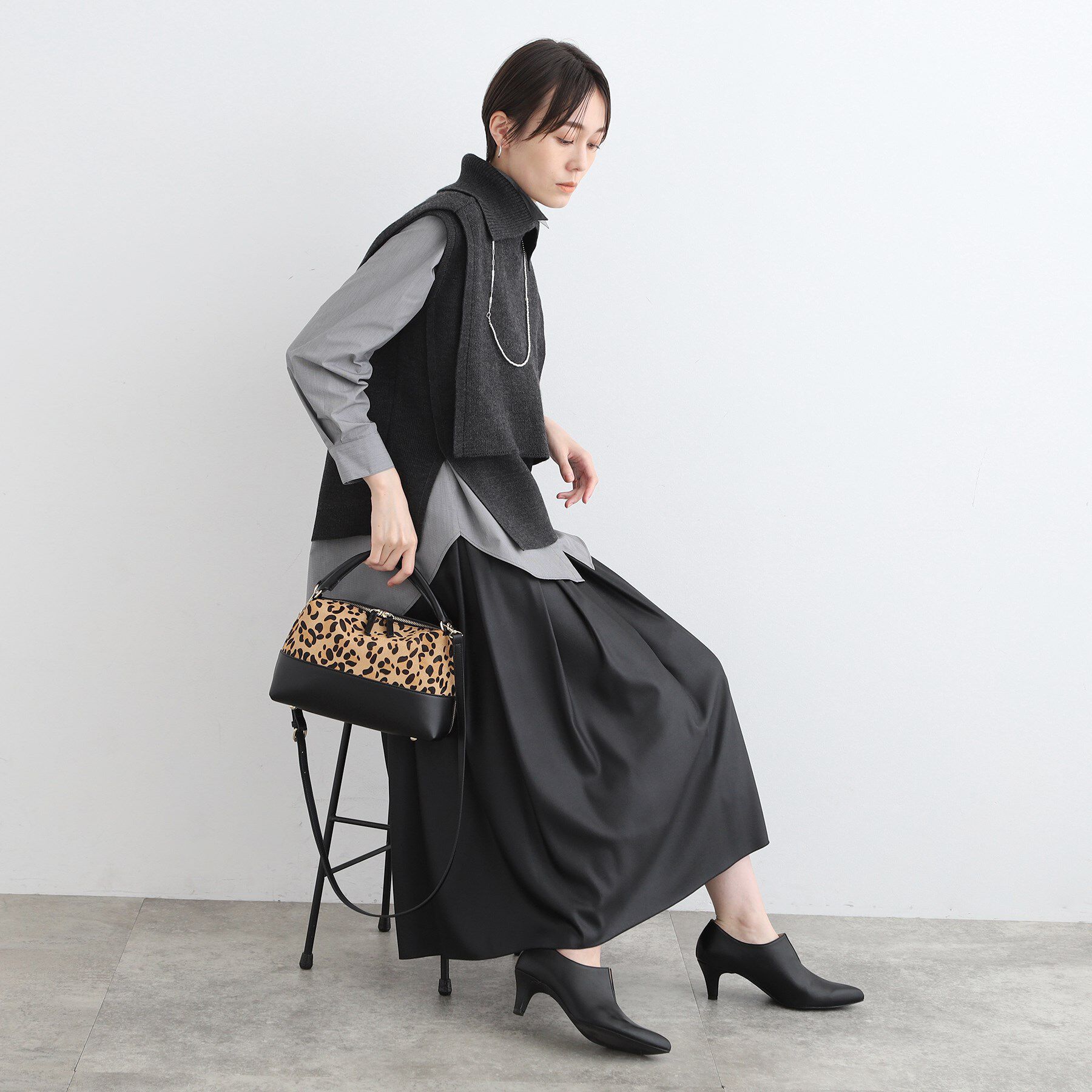 INDIVI「【洗える／2WAY】タートルネックニットケープ」|ニット・セーター|