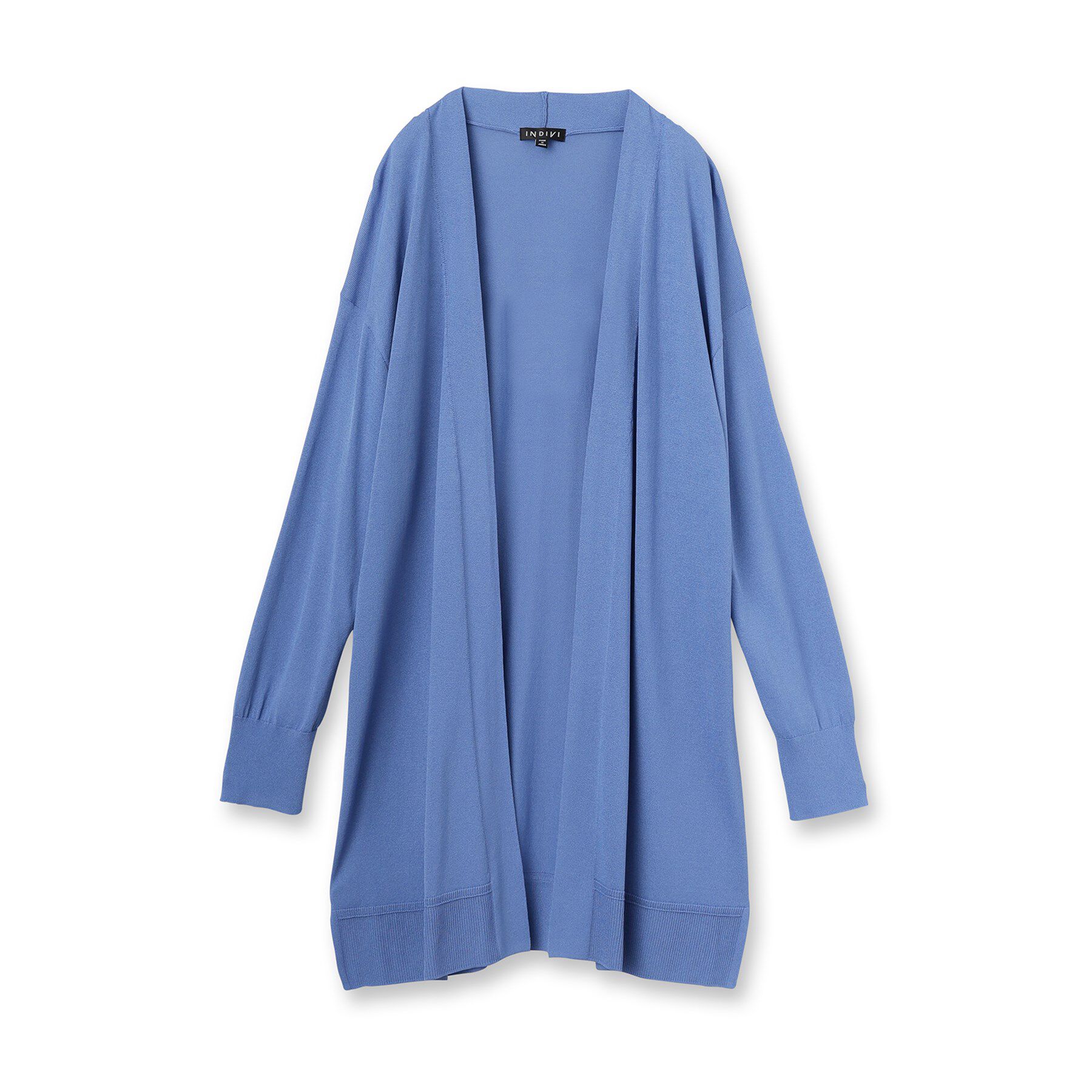 INDIVI「【洗える／肌触り◎】ミニマムデザイン ニットカーディガン」|カーディガン|