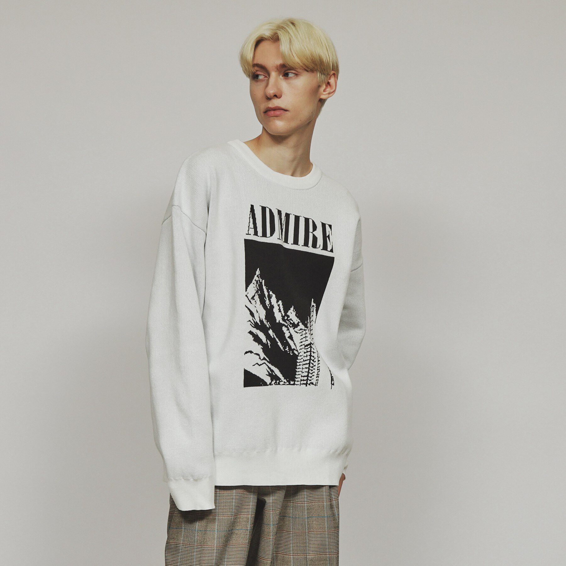 tk.TAKEO KIKUCHI「グラフィックニット」|ニット・セーター|ホワイト(001)