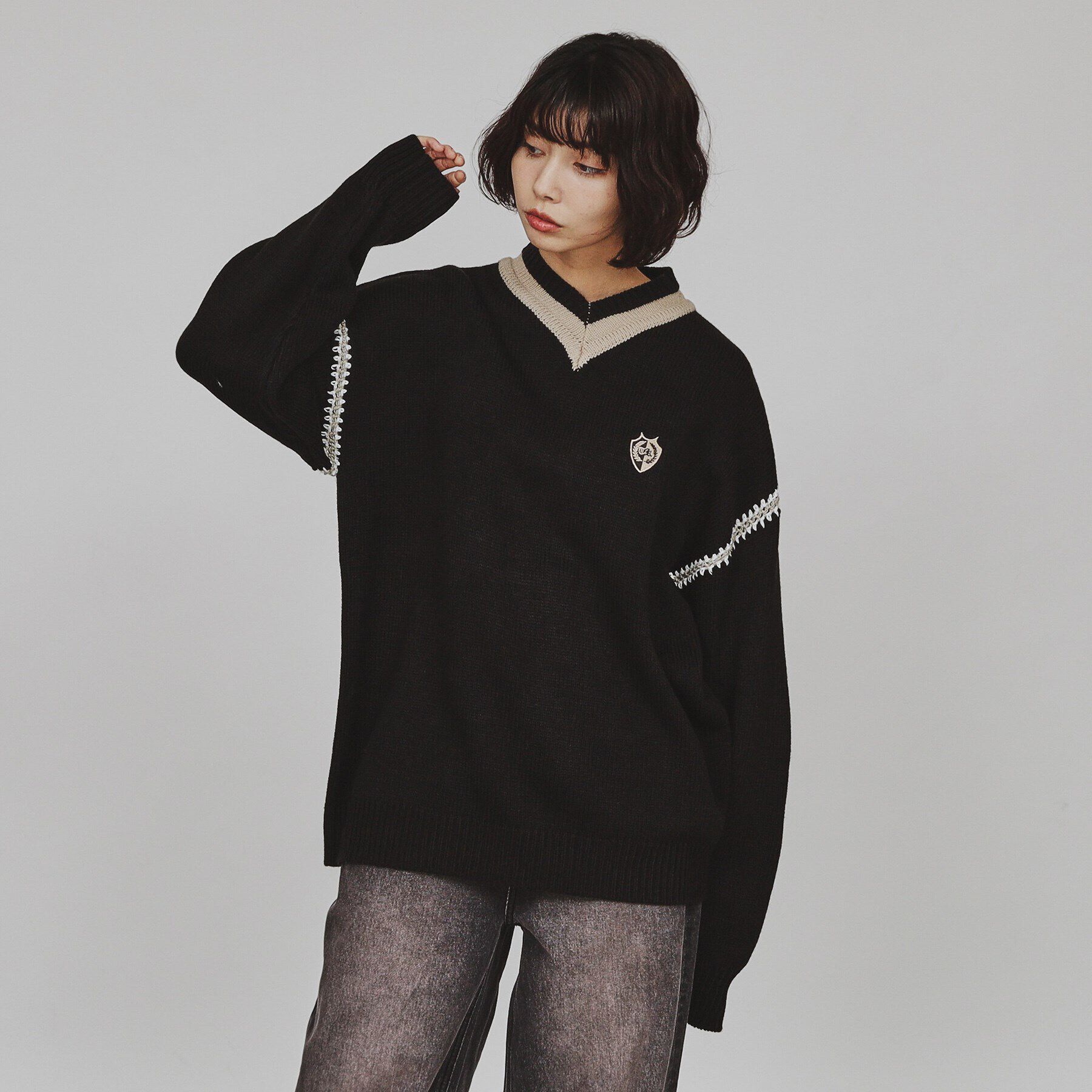 tk.TAKEO KIKUCHI「チルデンハンドステッチニット」|ニット・セーター|