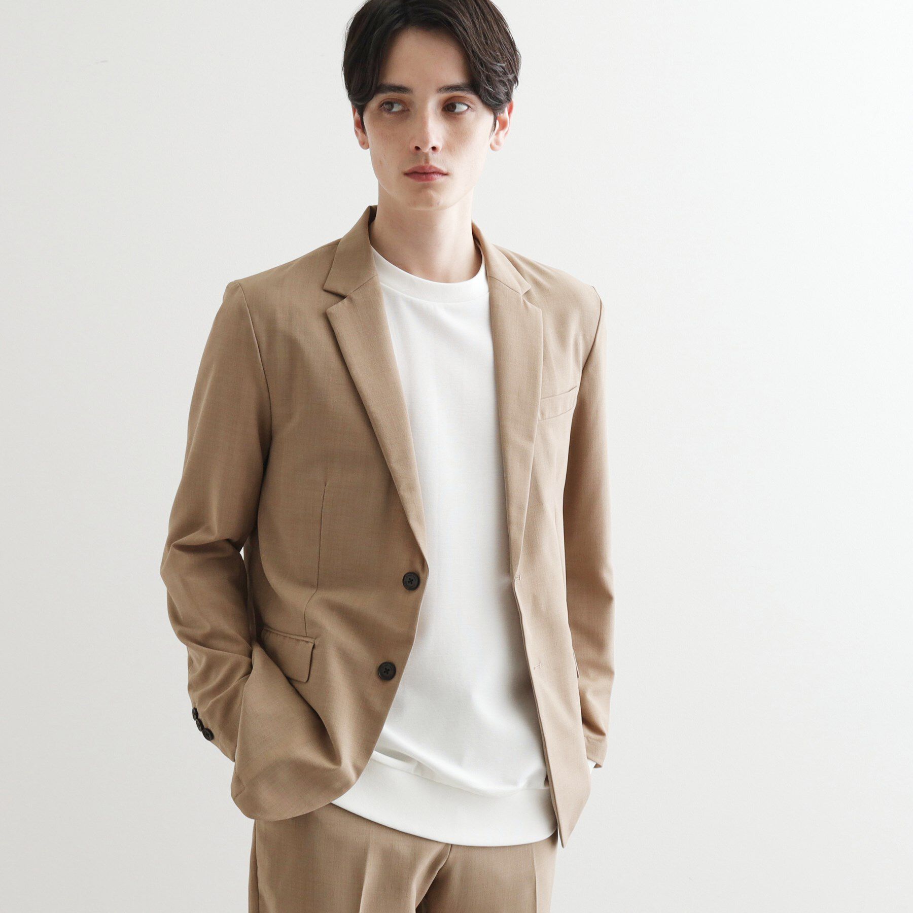 tk.TAKEO KIKUCHI「【WEB限定 マシンウォッシャブル】機能性エアリードライセットアップ/シングルジャケット&テーパード」|スーツ|
