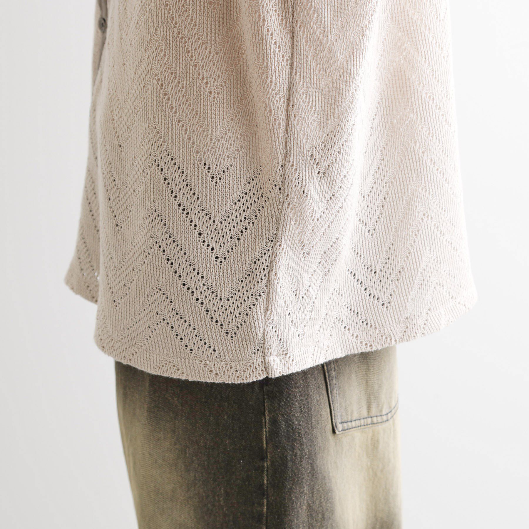 tk.TAKEO KIKUCHI「ダブルレース5分袖シャツ」|シャツ・ブラウス|