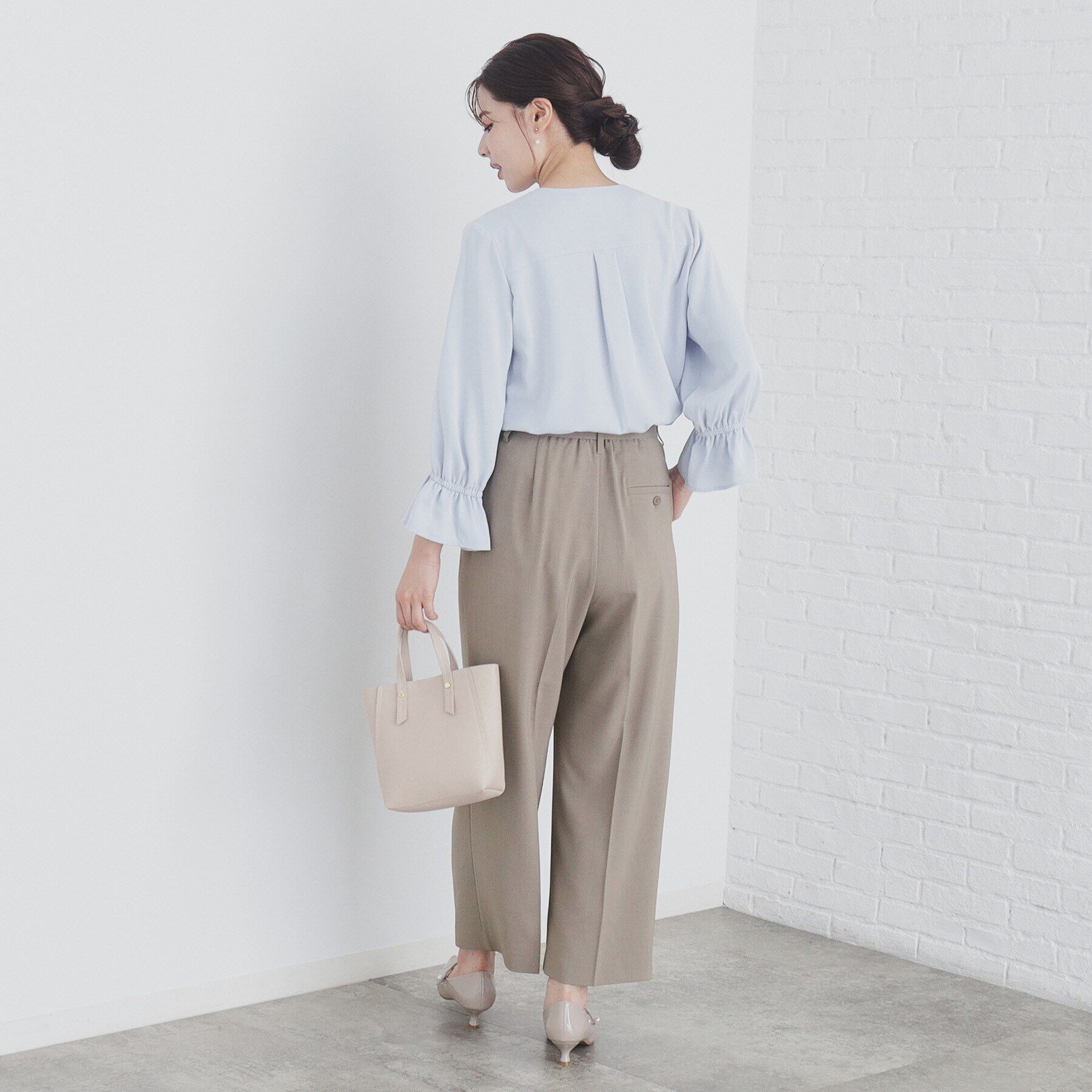 index「ストレッチベルテッドストレートパンツ【洗濯機洗い可/防シワ】」|その他|