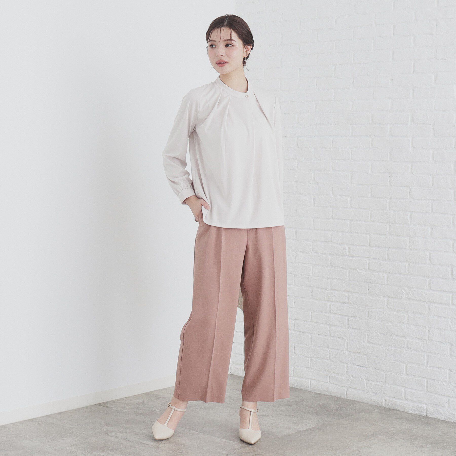 index「ストレッチベルテッドストレートパンツ【洗濯機洗い可/防シワ】」|その他|