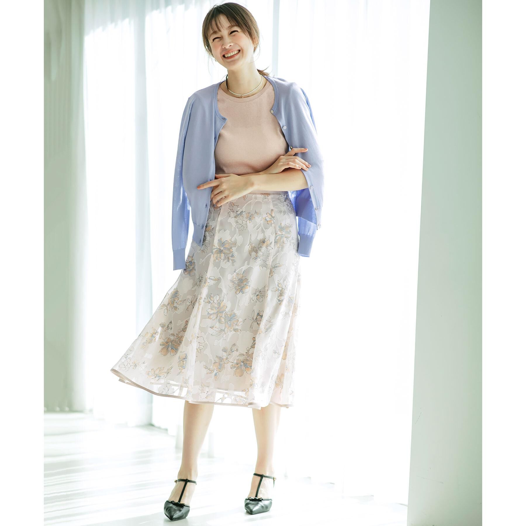 index「《7色展開/XS-LLサイズ》ビジューボタンニットカーディガン【洗濯機洗い可/抗ピル/接触冷感】」|カーディガン|