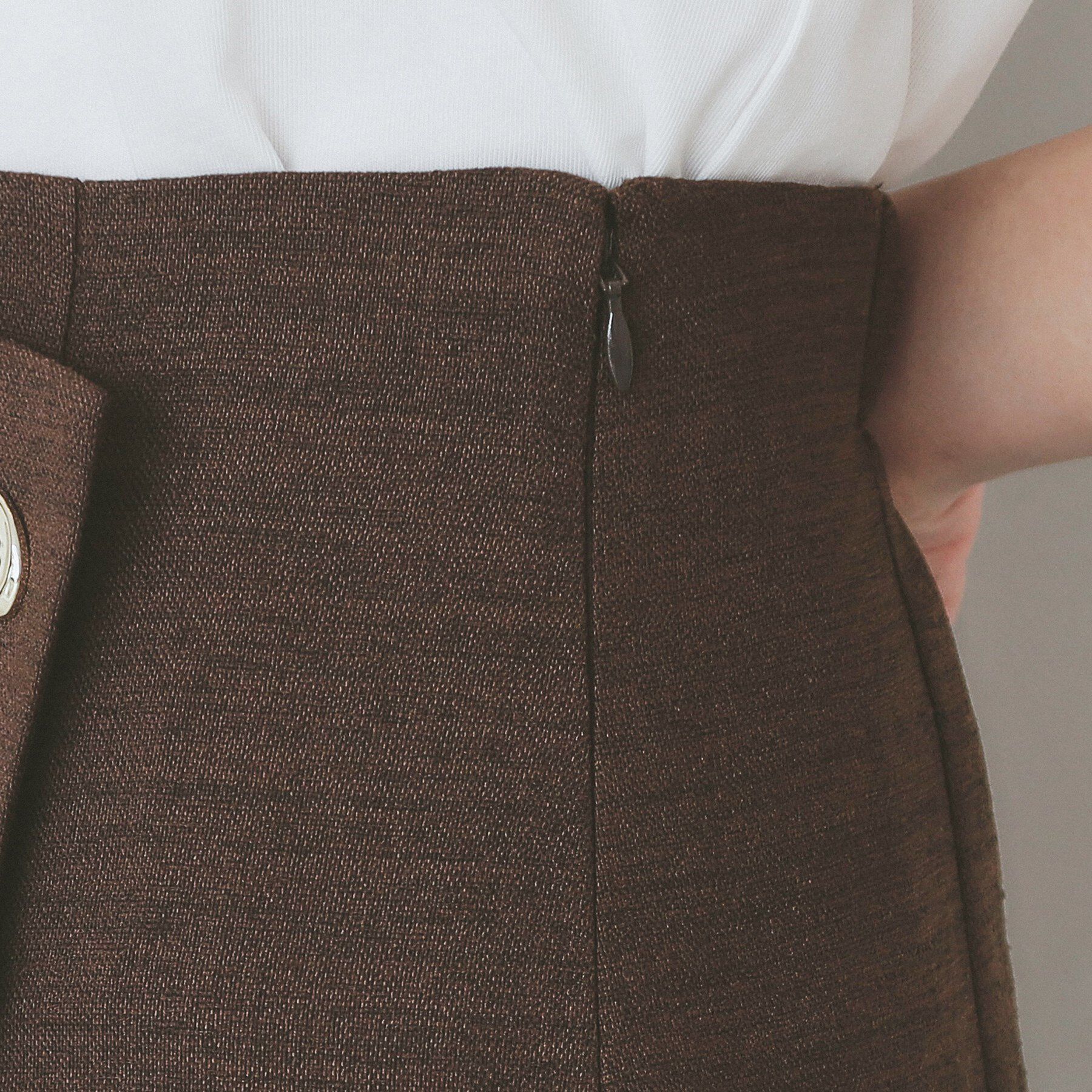 index「《丈が選べる》麻調ラップタイトスカート【洗濯機洗い可/イージーアイロン】」|スカート|