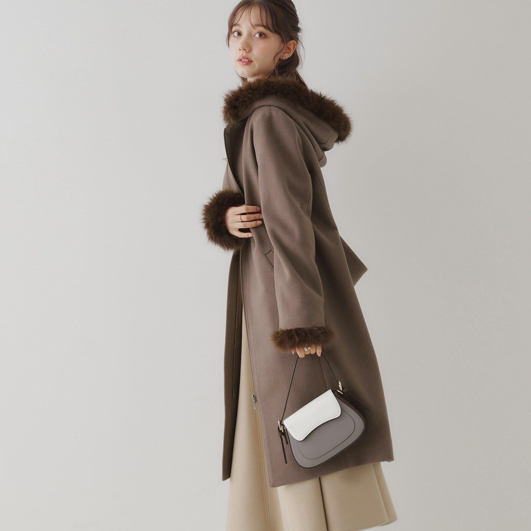 Couture broach「フードフェイクファーマルチウェイコート」|その他|