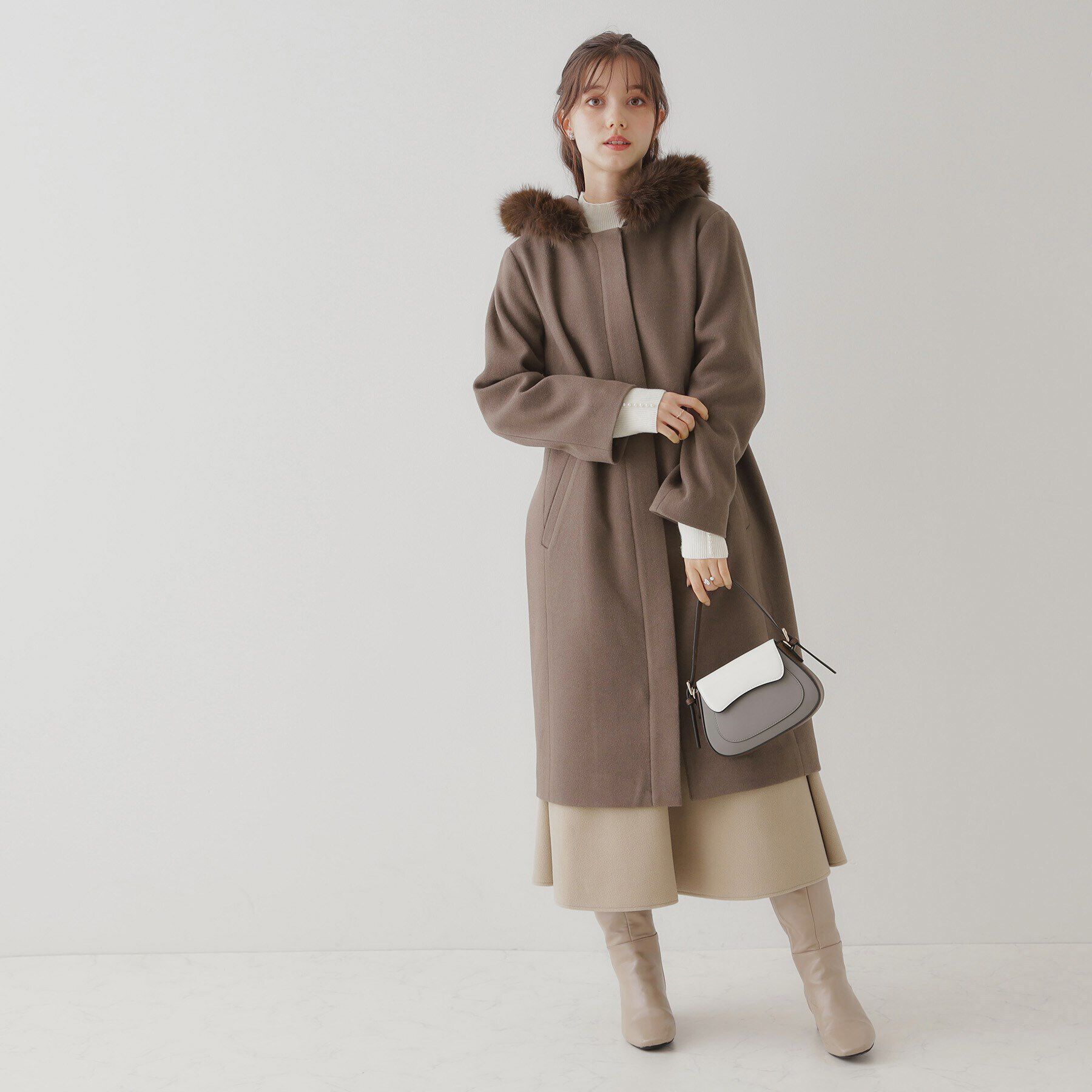 Couture broach「フードフェイクファーマルチウェイコート」|その他|