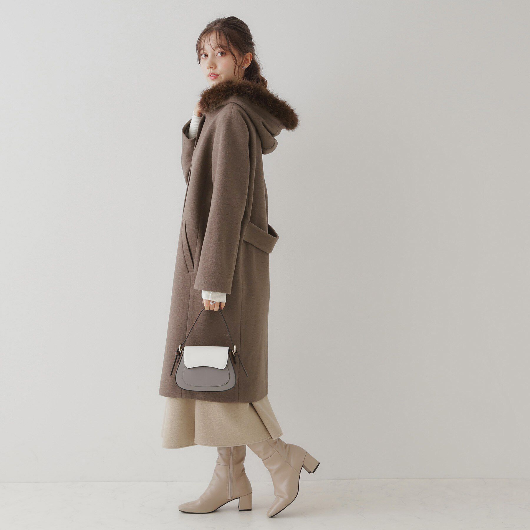 Couture broach「フードフェイクファーマルチウェイコート」|その他|