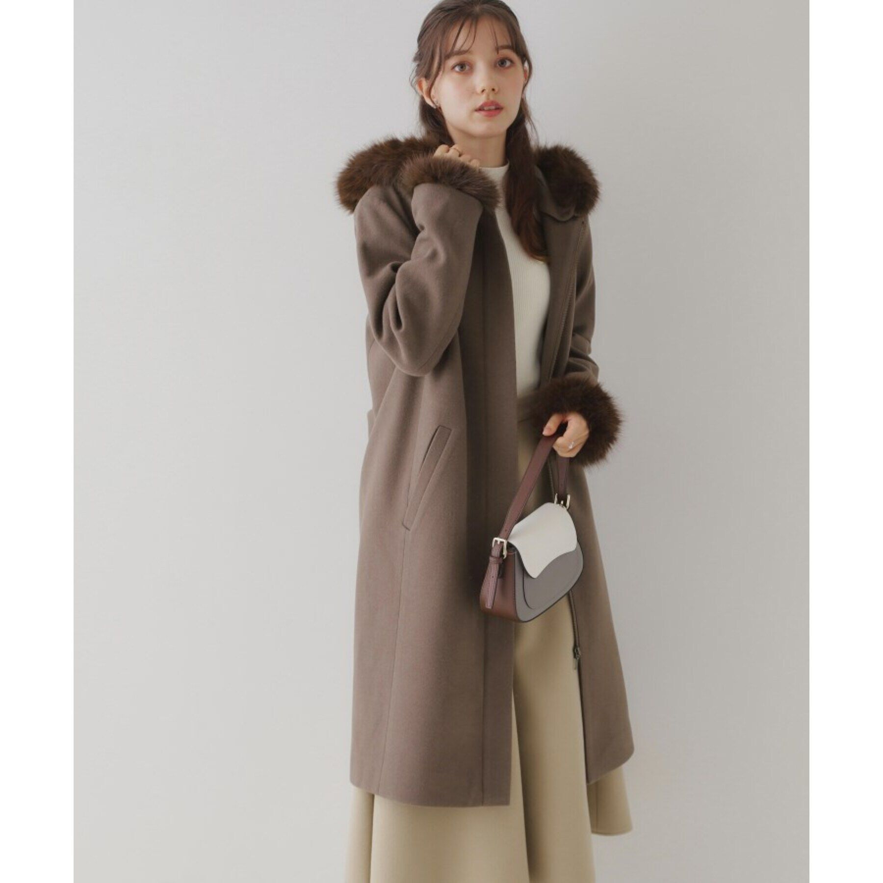 Couture broach「フードフェイクファーマルチウェイコート」|その他|