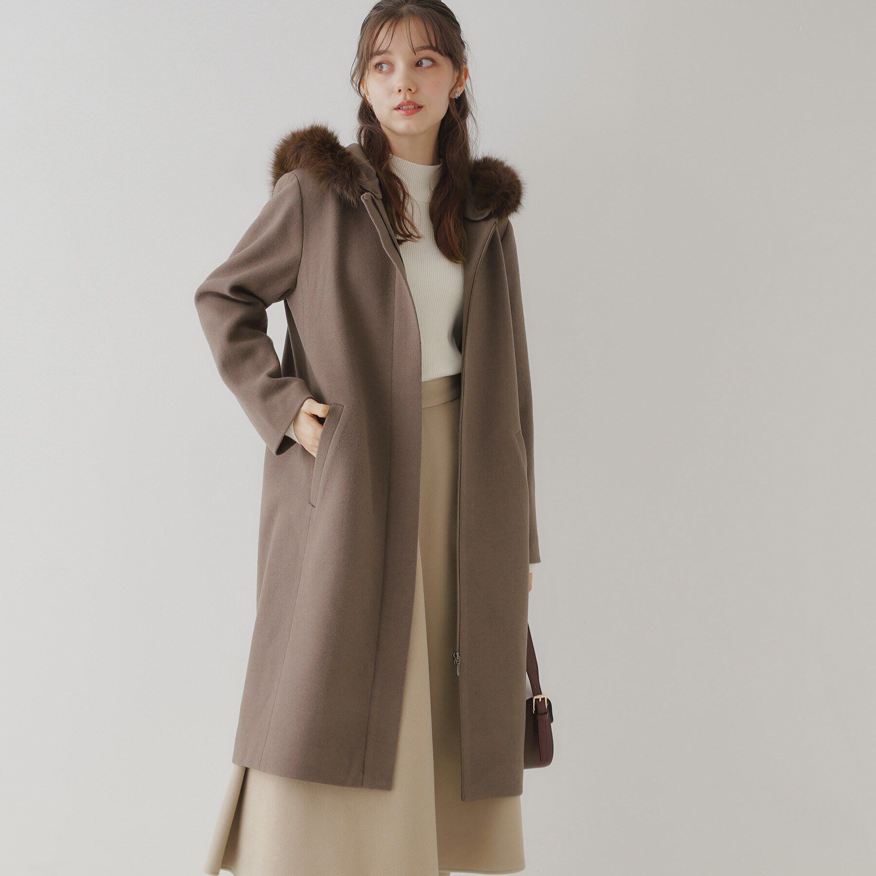 Couture broach「フードフェイクファーマルチウェイコート」|その他|