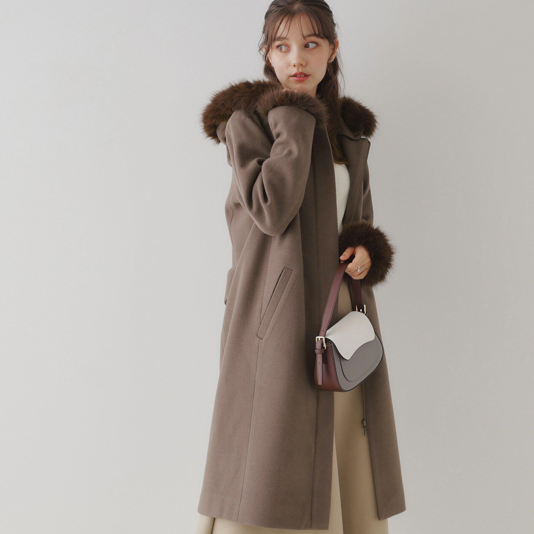 Couture broach「フードフェイクファーマルチウェイコート」|その他|