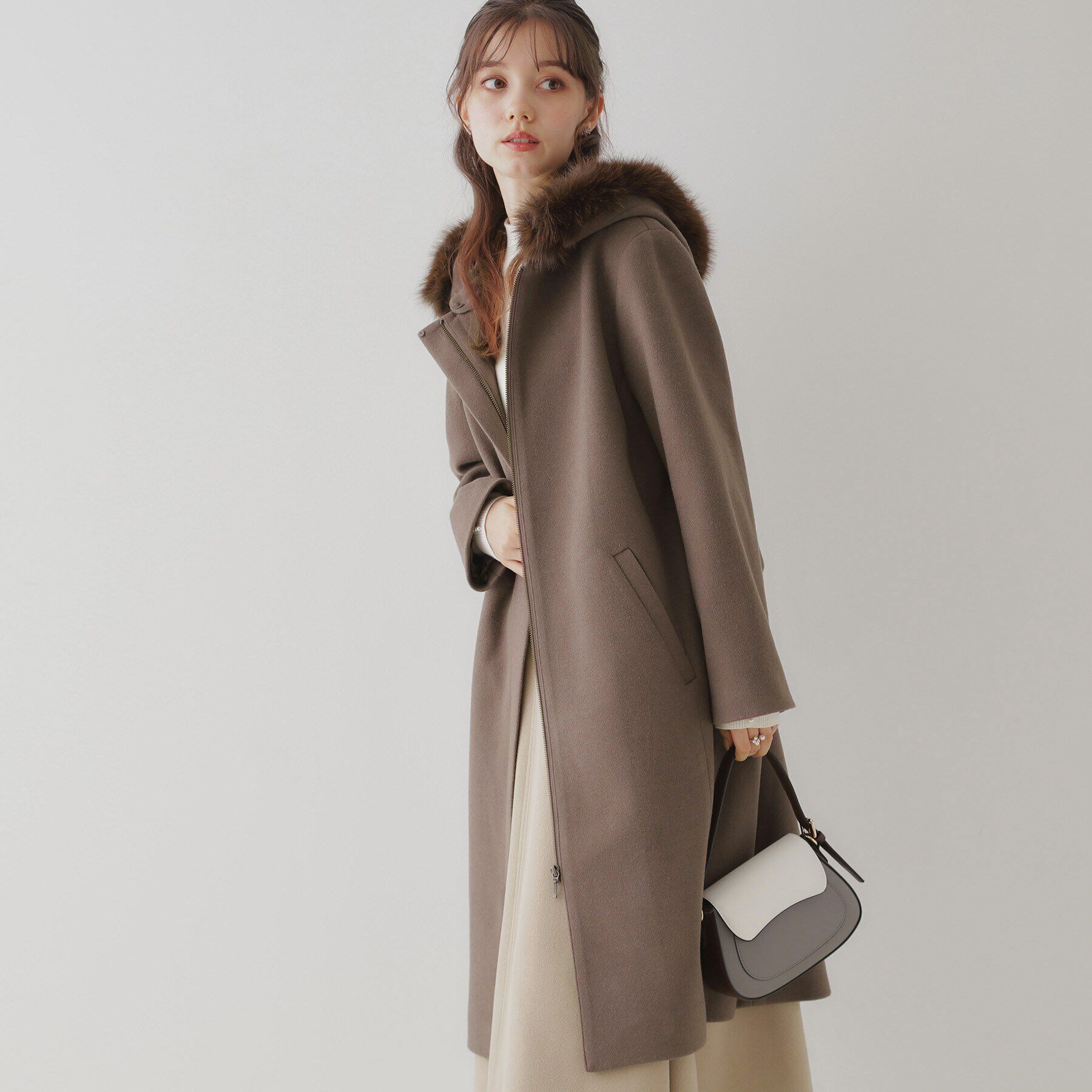 Couture broach「フードフェイクファーマルチウェイコート」|その他|