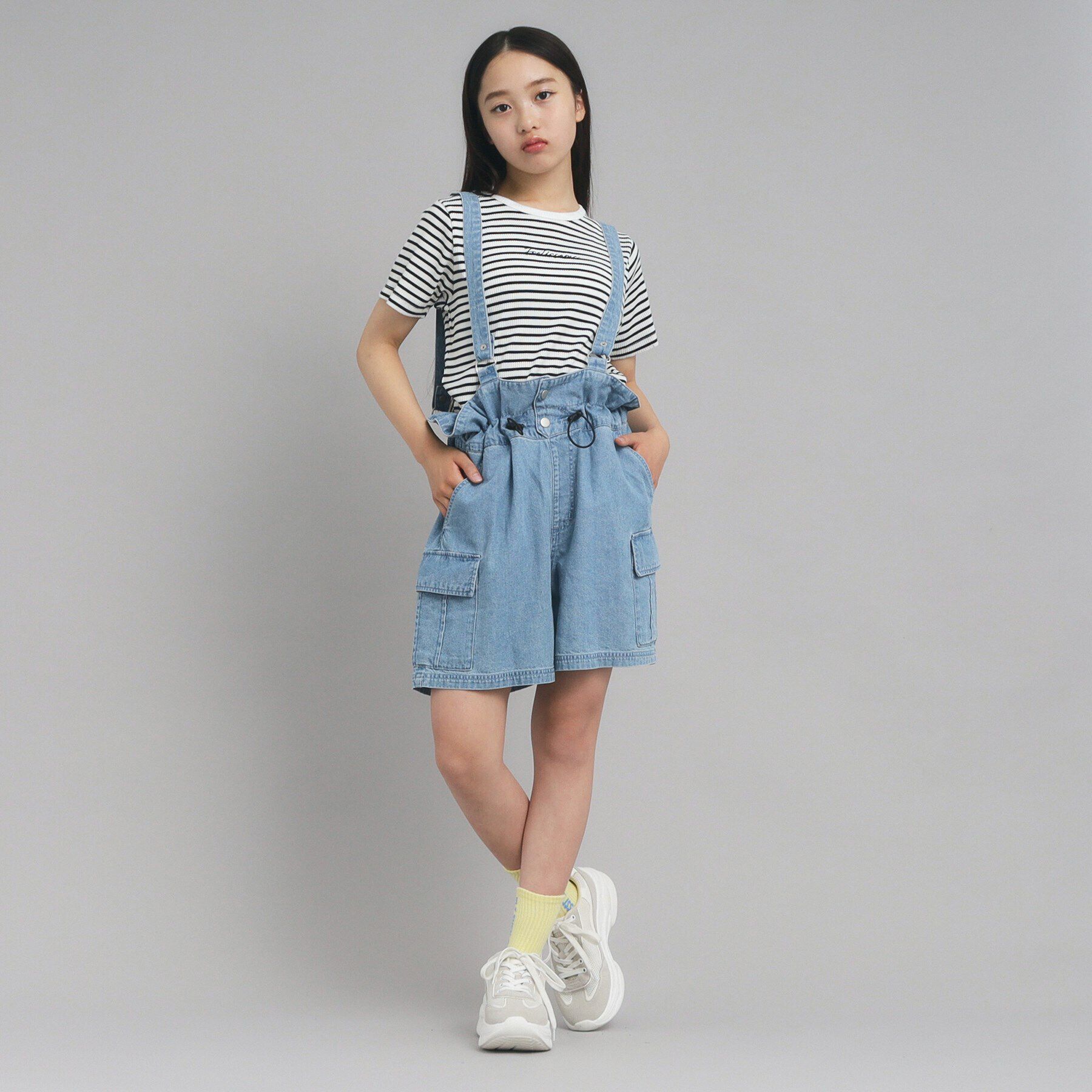 PINK-latte「【ニコプチ10月号掲載】コンパクトリブTシャツ」|Tシャツ・カットソー|