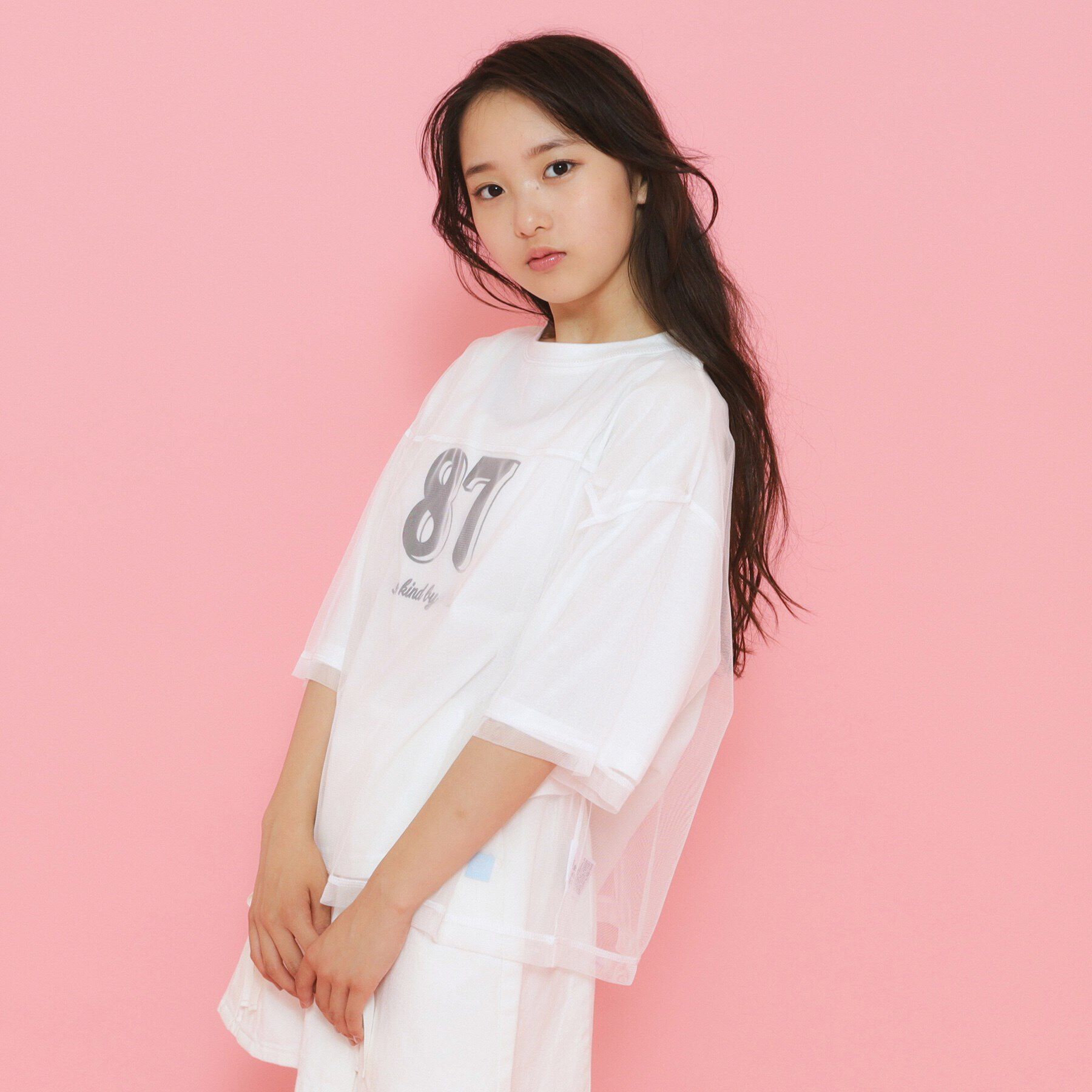 PINK-latte「【セットアイテム】チュールレイヤードTシャツセット」|Tシャツ・カットソー|