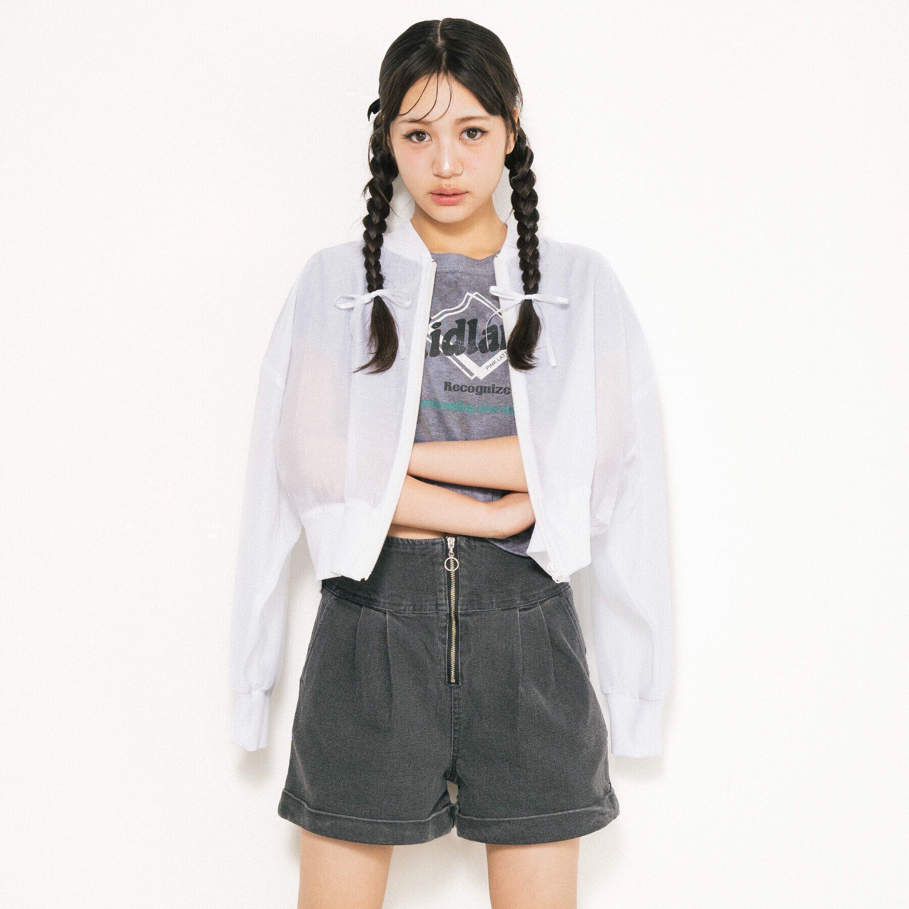 PINK-latte「【ニコラ10月号掲載】秋まで着れる！シアーブルゾン」|ブルゾン・スタジャン|