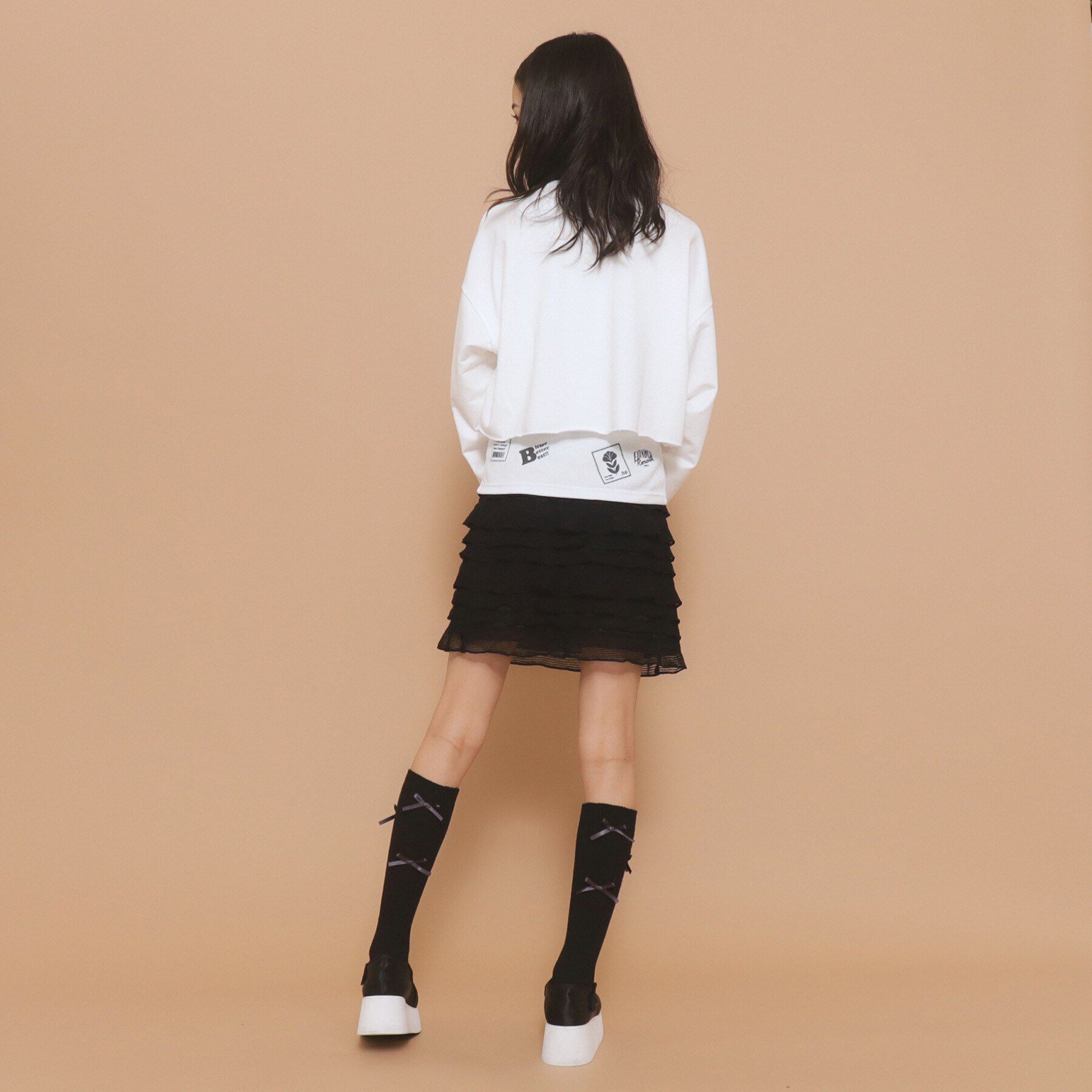 PINK-latte「【130cmあり／セットアイテム】レイヤード トップス」|その他|