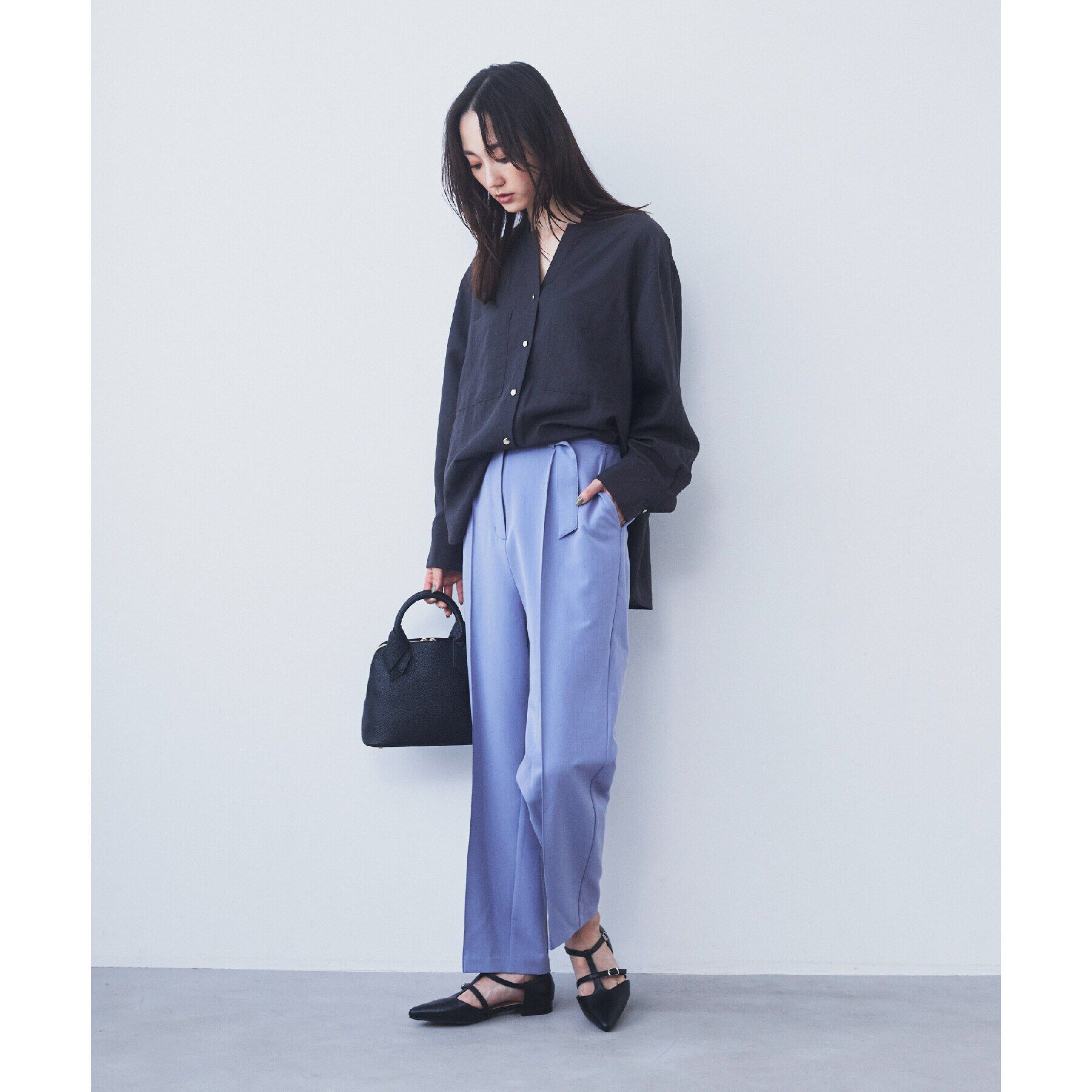 THE SHOP TK「【美シルエット/スタイルUP】ベルト付テーパードパンツ/洗える」|その他|