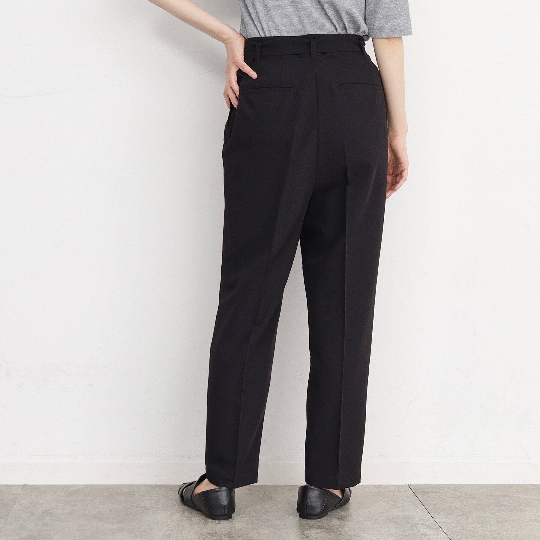 THE SHOP TK「【美シルエット/スタイルUP】ベルト付テーパードパンツ/洗える」|その他|