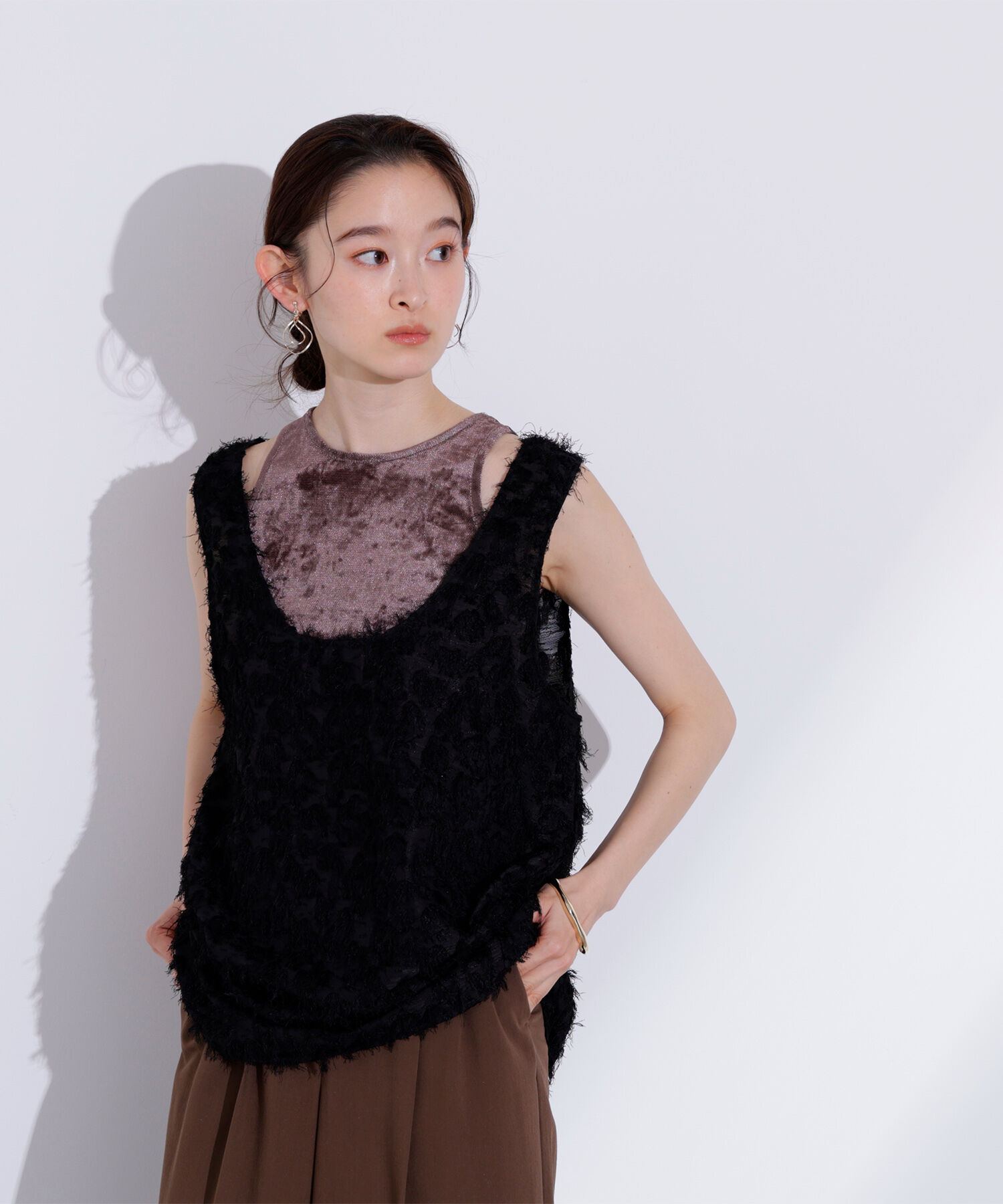  「フェザートップス＆ベロアアメスリ」|Tシャツ・カットソー|