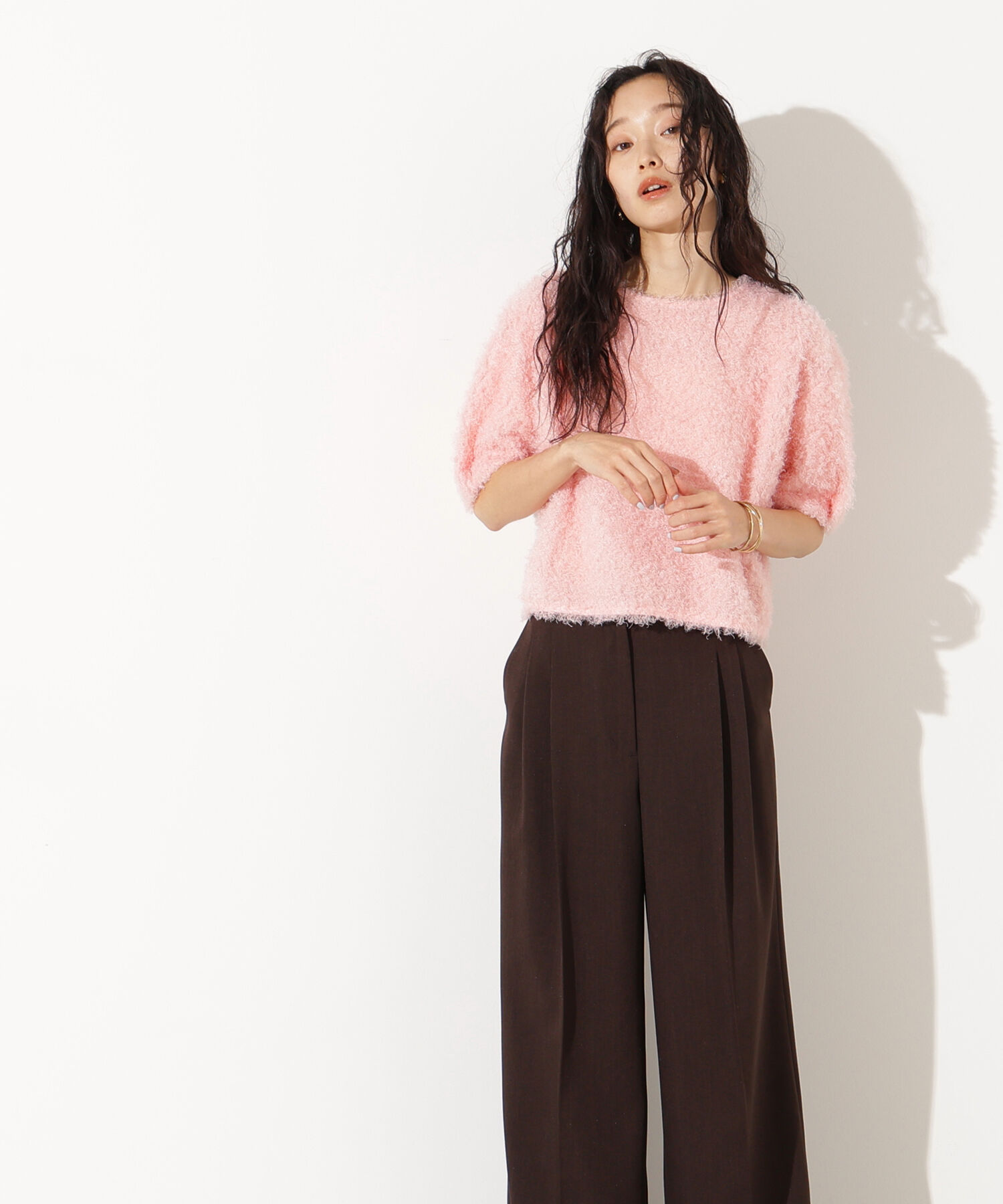  「カーリーフォルムトップス」|Tシャツ・カットソー|