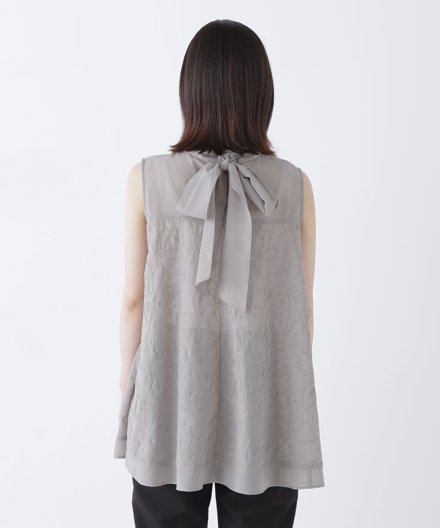  「コード刺繍Aラインブラウス」|シャツ・ブラウス|