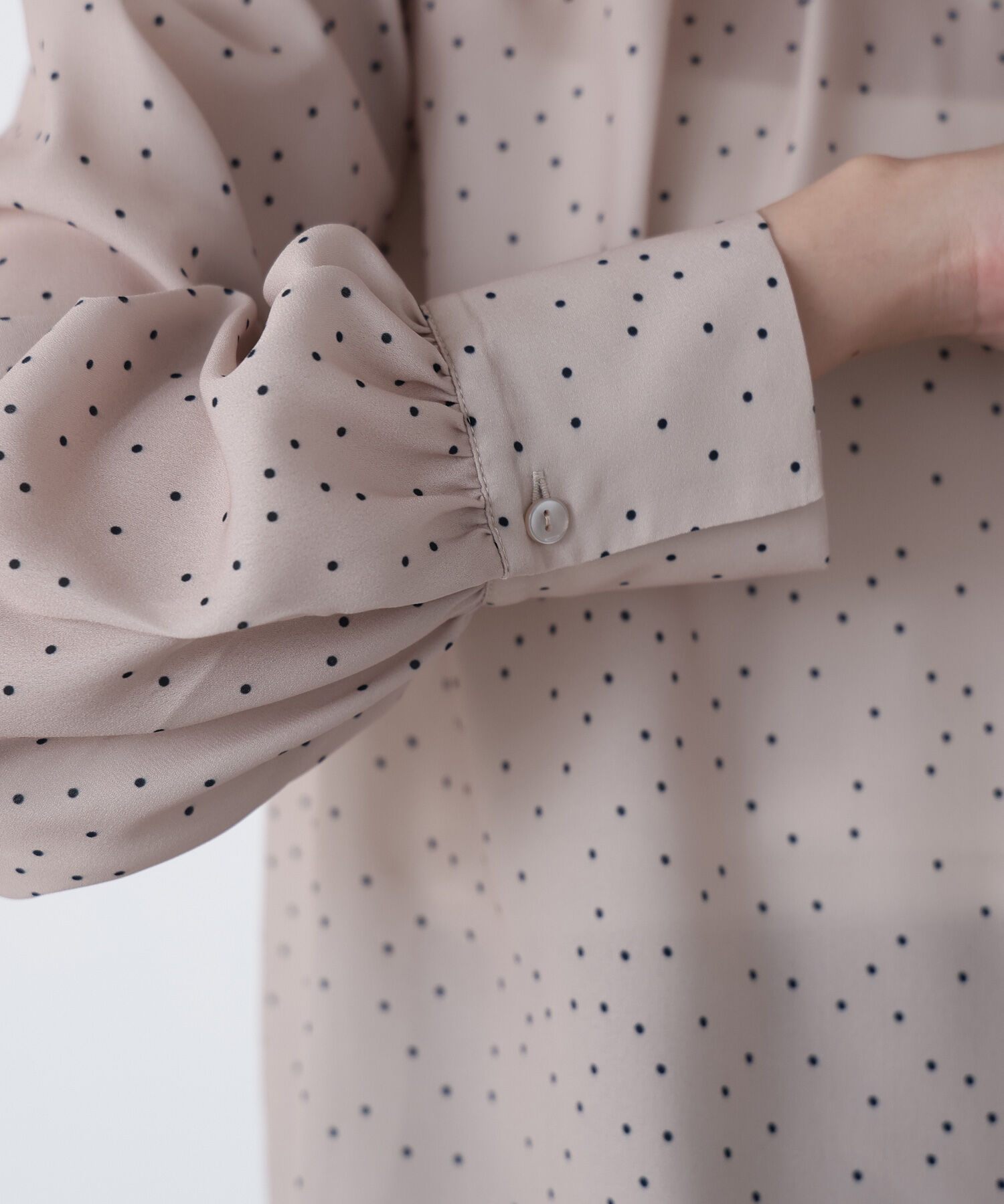  「ドットバイカラーボウタイブラウス」|シャツ・ブラウス|
