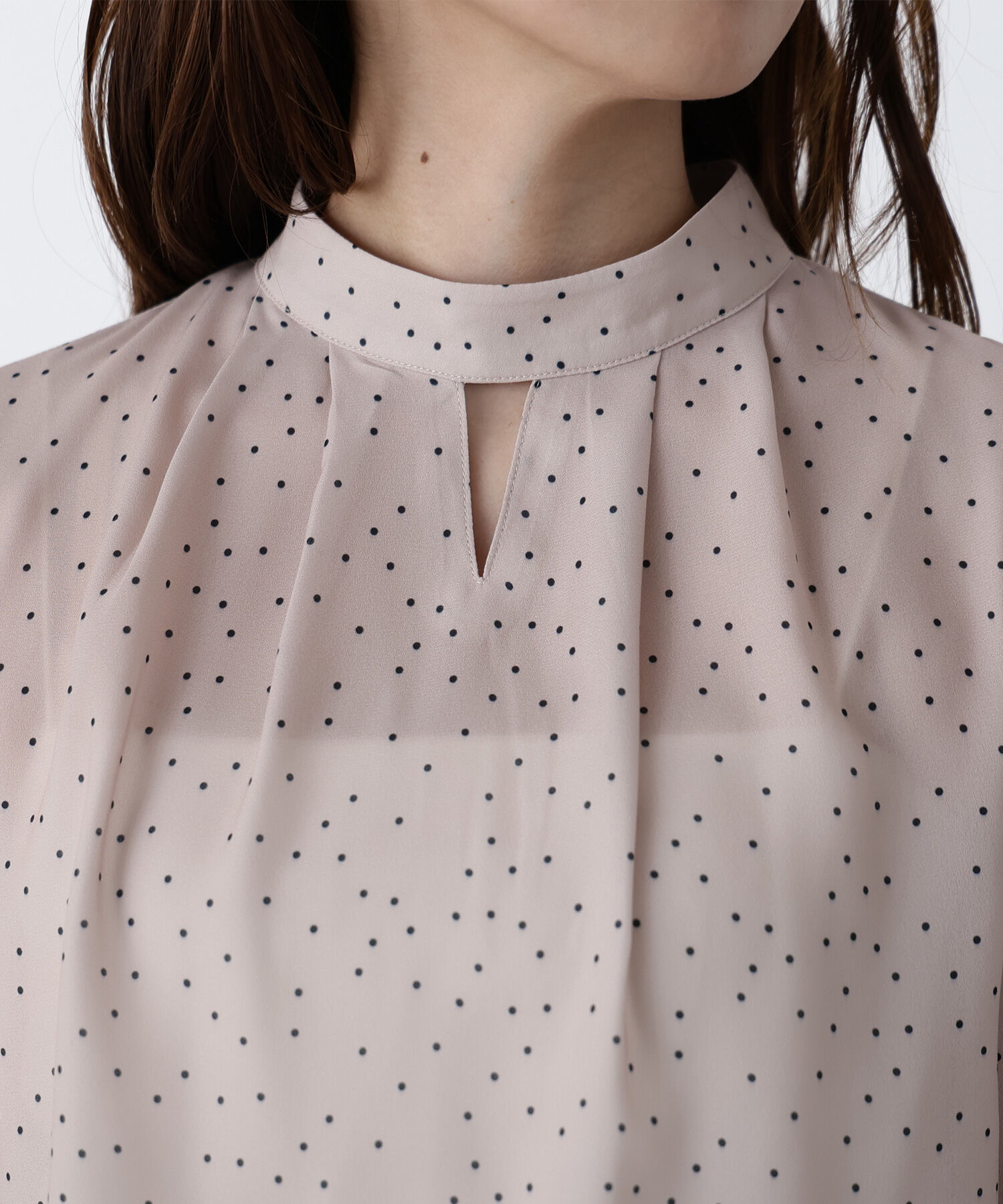  「ドットバイカラーボウタイブラウス」|シャツ・ブラウス|
